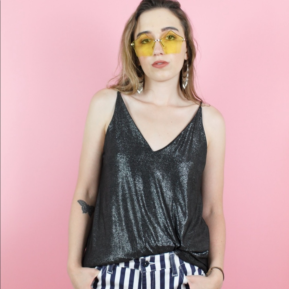 Black shimmery tank